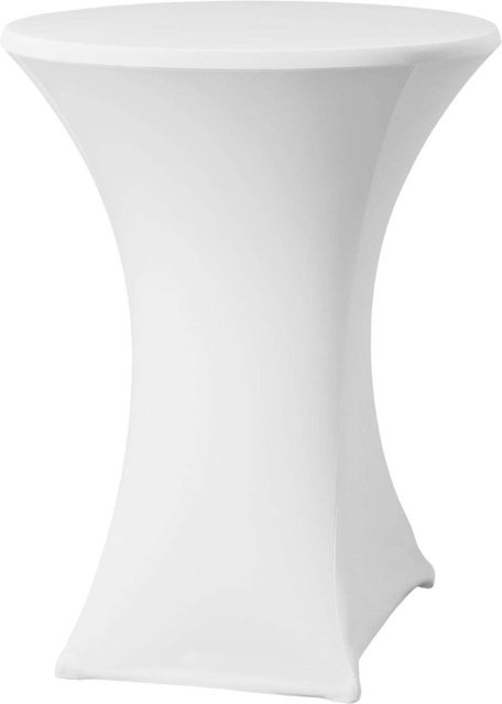 Hendi Rund Tischdecke für Catering aus Polyester, Weiß, Durchmesser: 70 cm - Bild 1