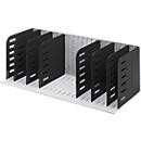 Styro Sortierstation Styrorac Belegefach Dokumentenbox aus Kunststoff Schwarz Grau - Bild 3