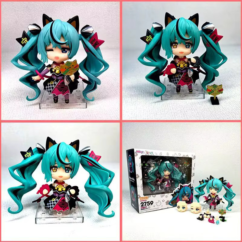 Bandai Hatsune Miku Q Version Nendoroid Lucky Cat Symphony, Anime-Puppenfigur, Set - Bild 2