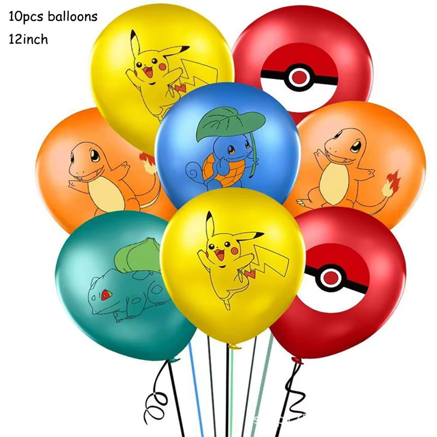 Potdemiel Pokémon Partydeko Set Pikachu in Pink für Kinder mit Teller, Tischdecke und Ballons - Bild 2