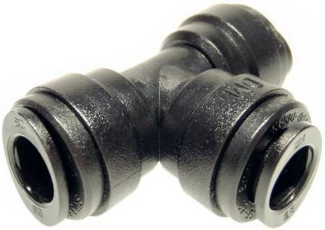 DM-Fit T-Verbinder ATU101010M in Schwarz mit einem Rohr-Durchmesser von 10mm - Bild 1