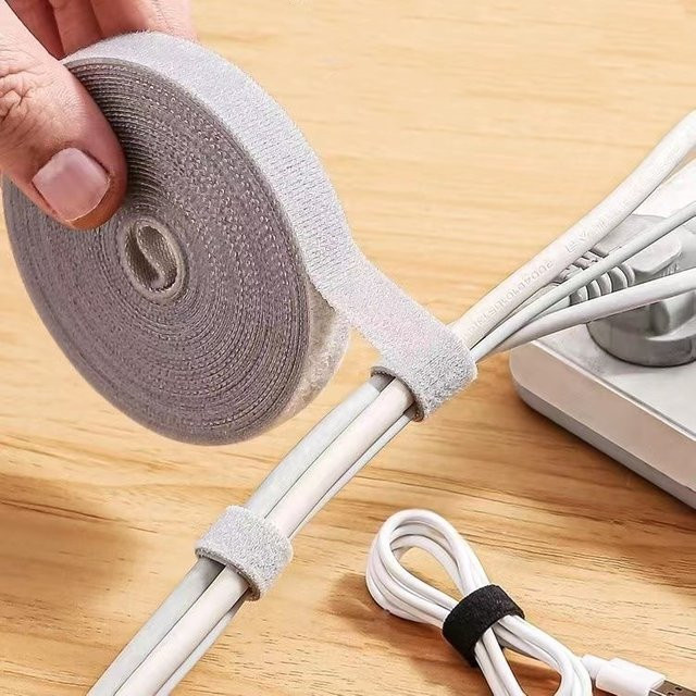 Kabel Organizer Set in Schwarz zur Kabelverwaltung für Kopfhörer, Maus und Smartphone, 1/5m Länge - Bild 1