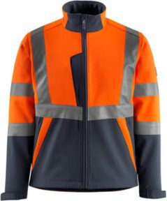 Mascot Kiama Softshell Jacke Größe L in Orange/Schwarzblau nach EN ISO 20471 Klasse 2 - Bild 1