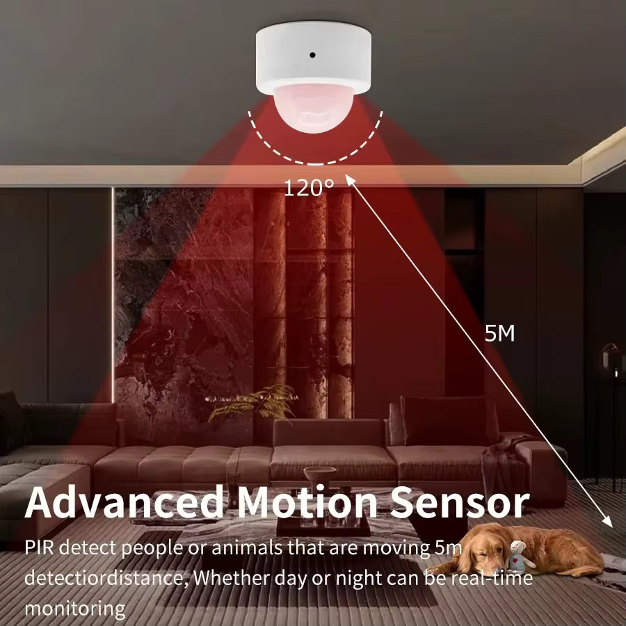 Zigbee 3.0 PIR-Bewegungsmelder Infrarot-Smart-Sensor für Tuya und Alexa Smart Life App, Weiß - Bild 2