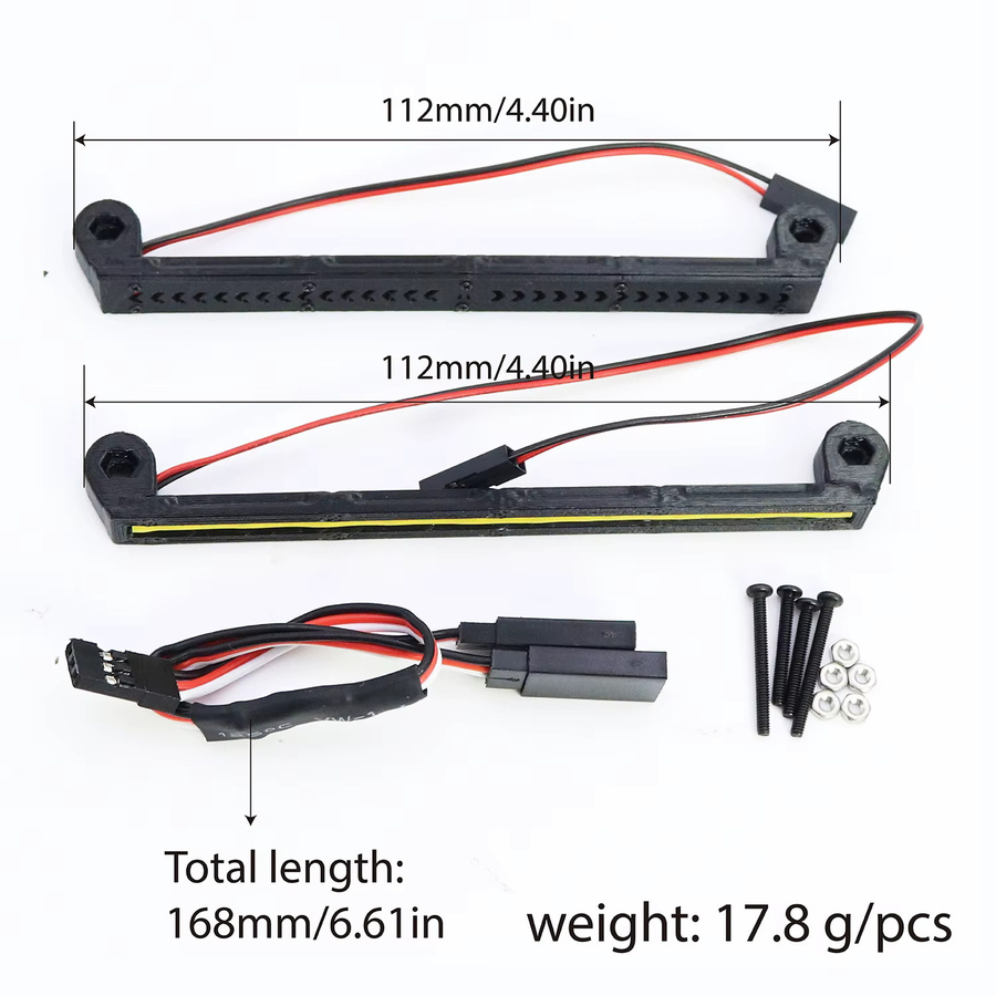 FACSNY H10 LED Lichter für 1/10 RC Crawler Auto, Kunststoff, Schwarz - Bild 4