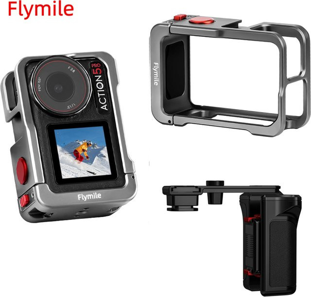 Flymile 5-Käfig Metallschutzhülle für DJI Osmo Action 5 Pro mit Erweiterungshalterungen und Rahmen - Bild 1