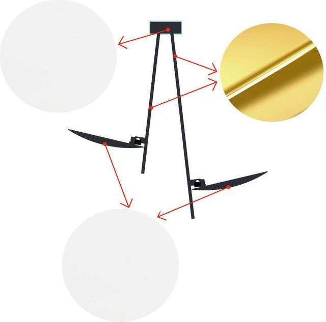 Catellani & Smith Lederam C2 LED-Deckenleuchte in Weiß und Gold mit warmweißem Licht (2700K) - Bild 1