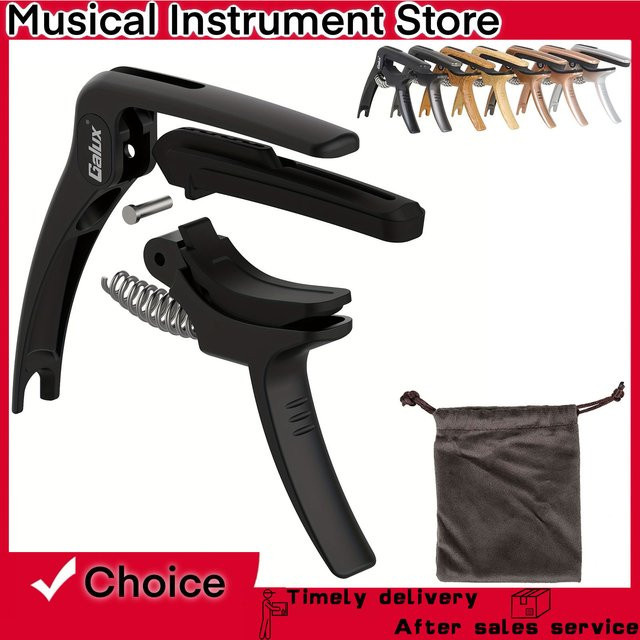 GALUX Universal Capo GC-501A aus Legierung in Silber für Akustikgitarre, E-Gitarre, Bass, Ukulele und Banjo - Bild 1