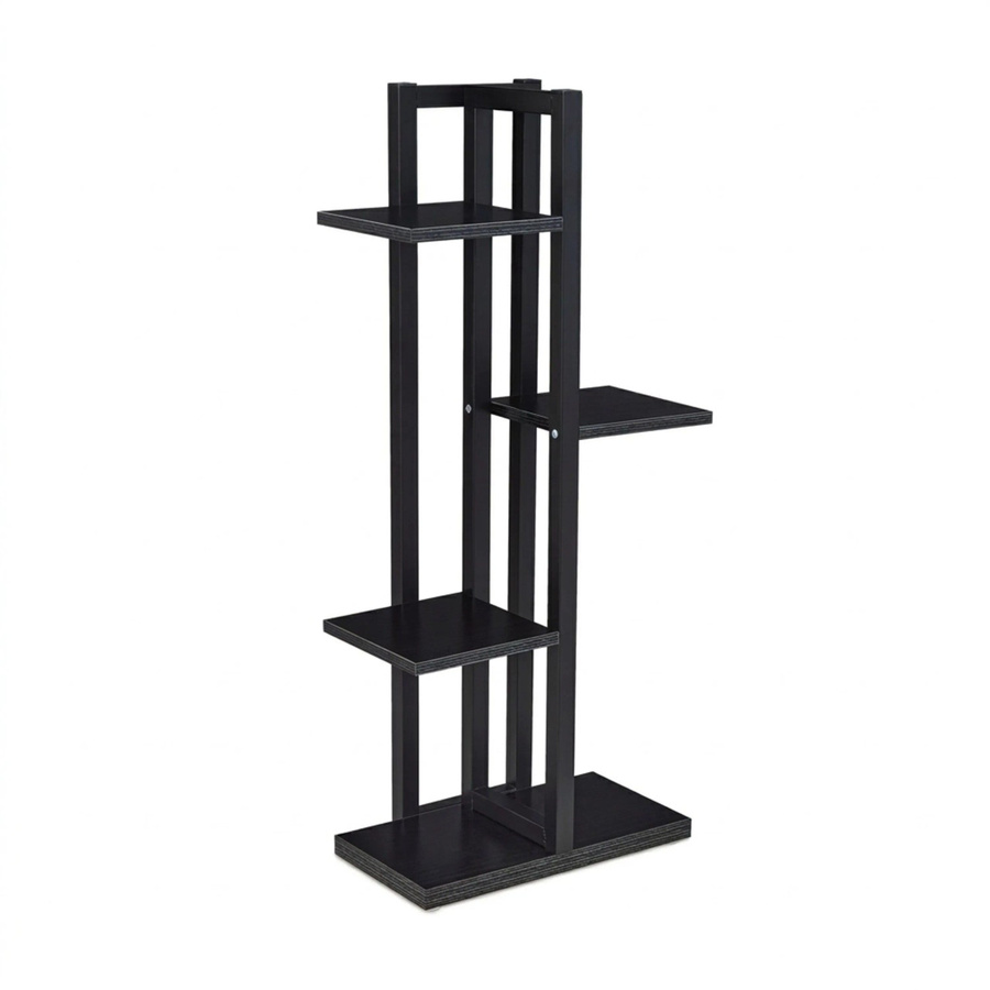 Relaxdays Blumenregal modern aus Metall in Schwarz, B/T/H: 42,5 x 22,5 x 93 cm - Bild 2