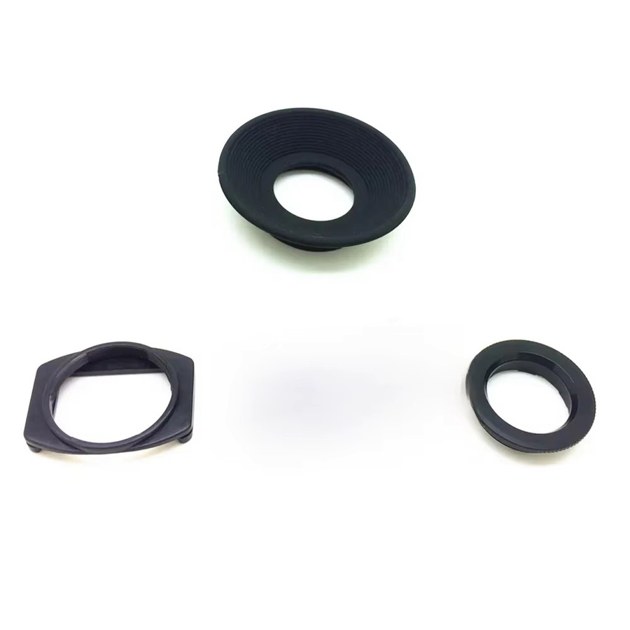 Weichgummi Sucher-Augenmuschel-Set in Schwarz für Canon und Nikon Kameras, kompatibel mit EB EG EF DK-17 DK-19 DK-20 DK-21 DK-23 DK-24 DK-25 Okularen - Bild 1