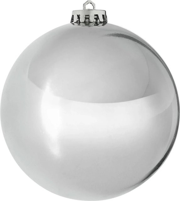Mömax Christbaumkugel Big in Silber mit geometrischem Sternen-Design - Bild 1