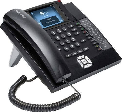 Auerswald COMfortel 1400 IP VoIP-Systemtelefon in Schwarz mit Touch-Farbdisplay, Freisprecheinrichtung und Headsetanschluss - Bild 1