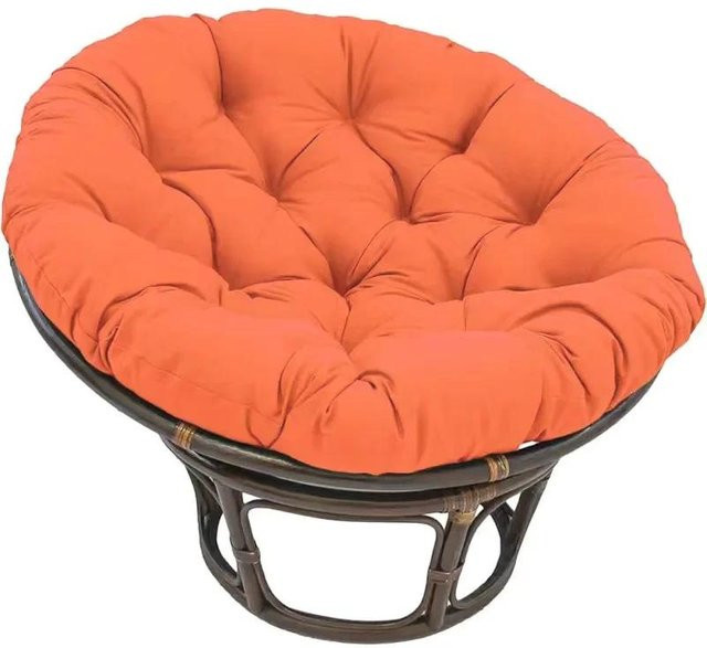 Runder Tatami Pouf als Bodensitzkissen in Orange, Durchmesser: 80 cm - Bild 1