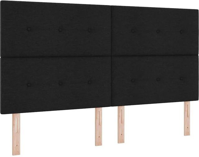vidaXL LED Kopfteil in Schwarz mit integrierten LED-Lichtleisten und USB-Ladeport, Breite: 180 cm - Bild 1