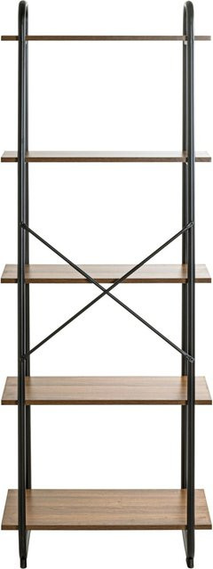 Mömax Regal Hengelo 5 in Schwarz und Eichefarben, modernes Standregal für dein Wohnzimmer, B/T/H: 164 x 36 x 60 cm - Bild 1