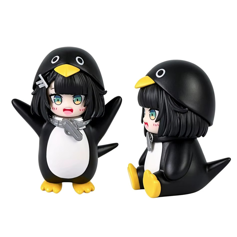 Tomorrow's Ark Gugu Gaga Kleiner Pinguin Anime-Figur aus PVC in Sitz- und Stehposition - Bild 2