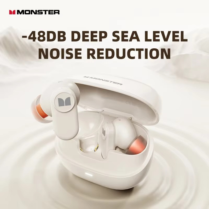 Monster AIRSTAR M300 OWS Gaming Drahtlose Bluetooth 6.0 Ohrclip Sport-Ohrhörer mit Geräuschunterdrückung in Weiß - Bild 2