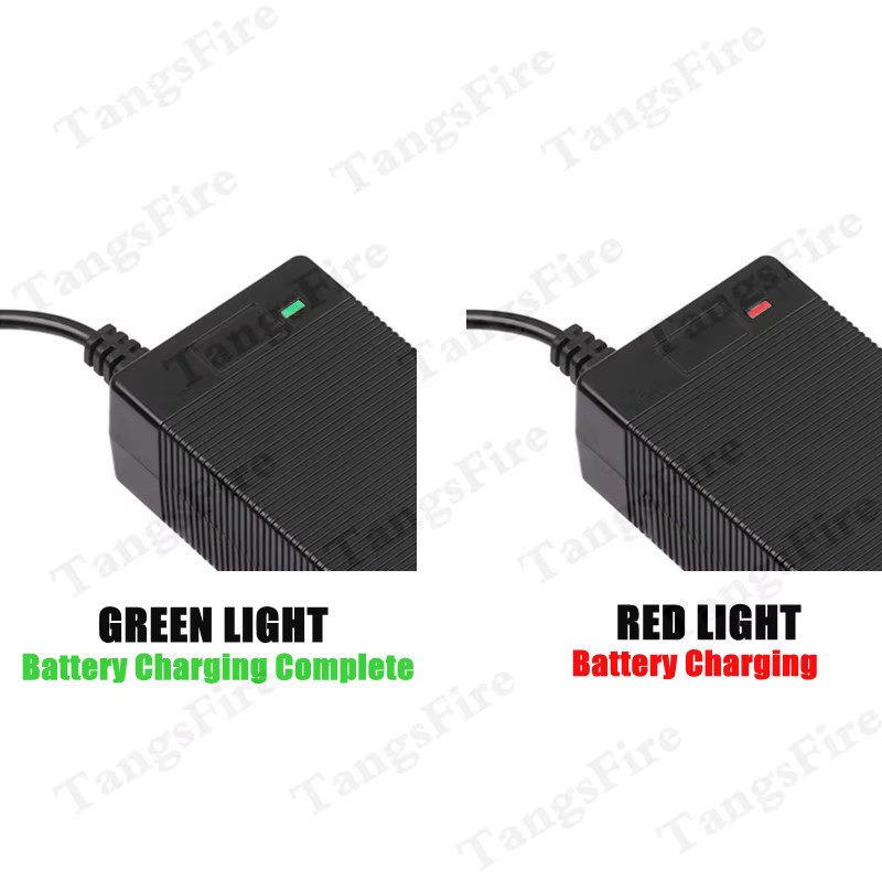 TangsFire Smart Li-Ionen-Akkuladegerät 29,4V 3A für 7S 24V 25,2V 25,9V Elektrofahrrad-Lithium-Akkupacks, Schwarz - Bild 3