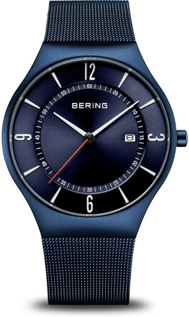 Bering Herrenuhr, Quarz, Edelstahl, Blau, 40 mm, 3 ATM - Bild 1