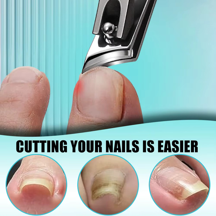 Andvictory Nagelknipser, Edelstahl, schräge gebogene Klinge, Unisex - Bild 3