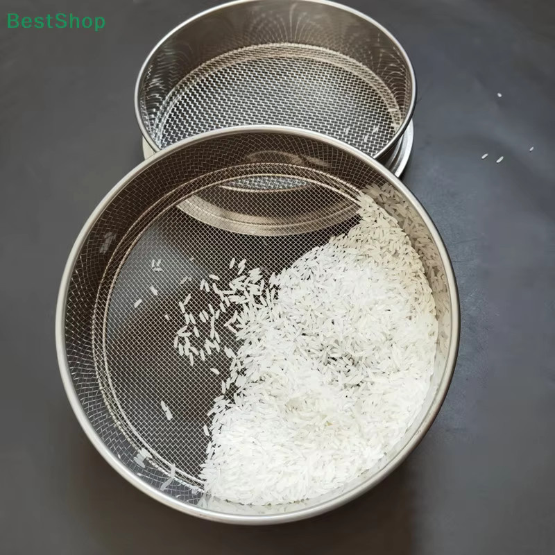 HNKMP Rundes Mehlsieb aus Edelstahl in Silber mit ultrafeinem 60-Mesh-Siebgewebe für Kuchen und Backwaren - Bild 2