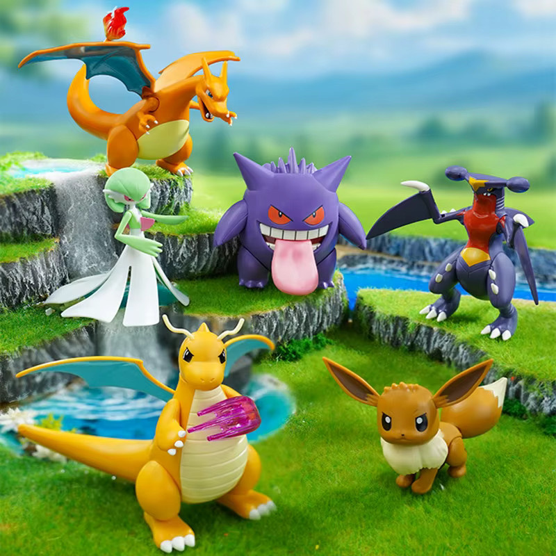 Keeppley Pokémon Gengar Charizard Eevee Dragonite Gardevoir Garchomp, Anime Figur Modell, Blind Box - Bild 2