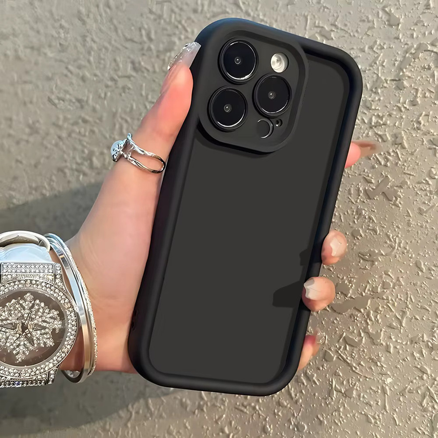 Stoßfeste TPU Schutzhülle von Caynes für iPhone Modelle in Pink und Black - Bild 2
