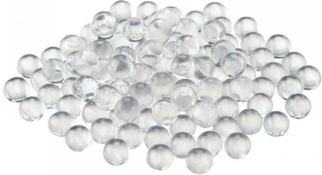 Transparente Laborperlen aus Borosilikatglas mit 8–8,5 mm Durchmesser, 250 g Packung - Bild 1