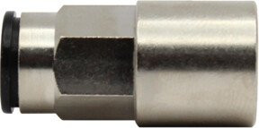 Riegler Gerade Aufschraubverschraubung Value Line aus Messing in Silber, G 1/4 Zoll für Ø 6 mm - Bild 1