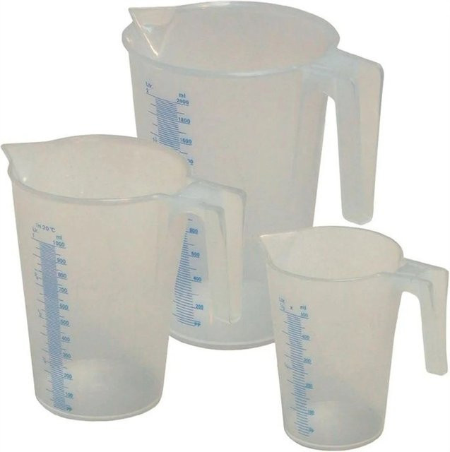 Mato Messbecherset in Weiß und Transparent mit 0,5 l und 1,2 l - Bild 1