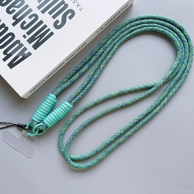 Universal Handy Lanyard Twist-Farben als Crossbody Schulterband und Nackenband in Türkis und Multicolour - Bild 1