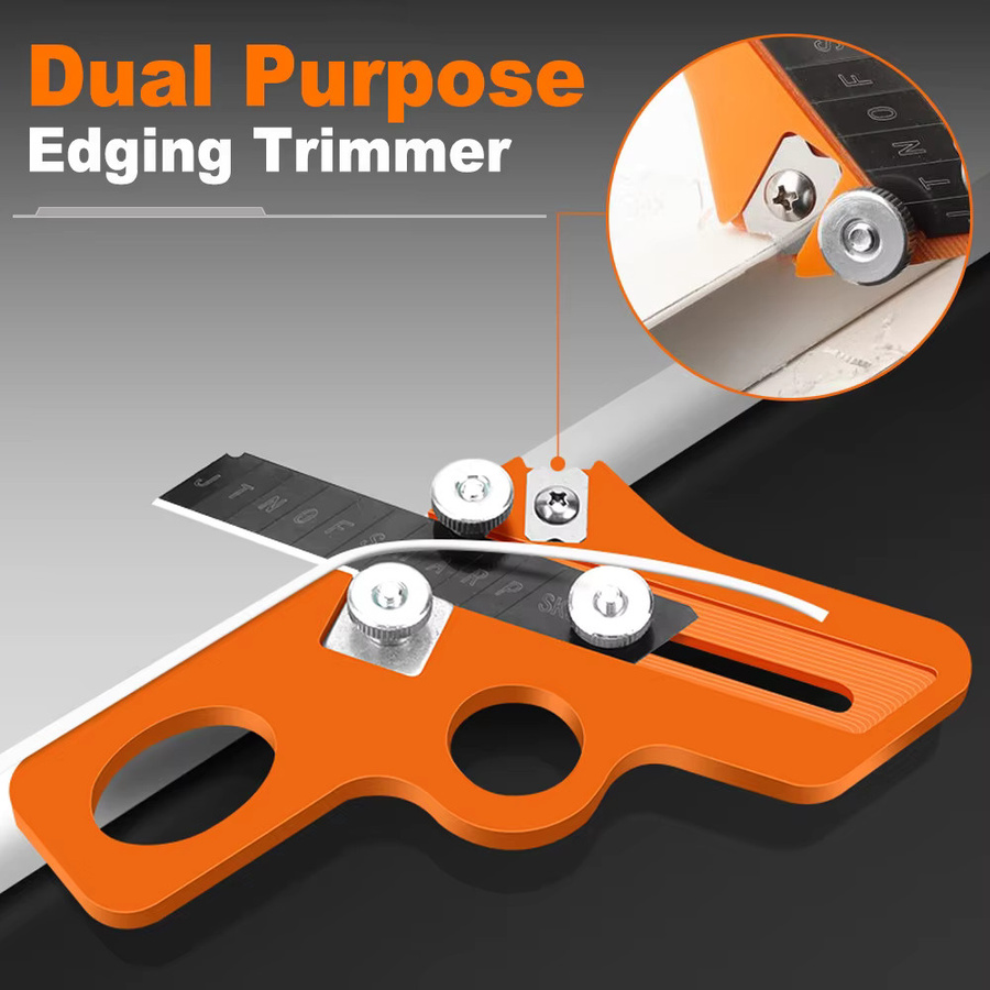 QDS Manueller Kantenstreichwerkzeug Trimmer für Furnier und Holzbearbeitung in Orange - Bild 3