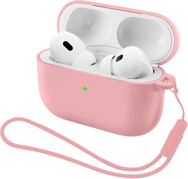 Silikon-Kopfhörerhülle mit Riemen für Apple AirPods Pro und AirPods Generationen in Grau - Bild 1