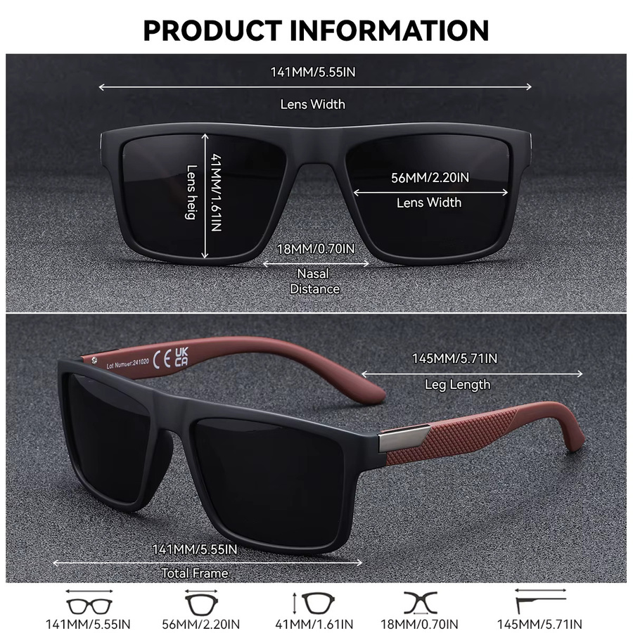 BARCUR Sonnenbrille, Vollrand, Kunststoff - Bild 2