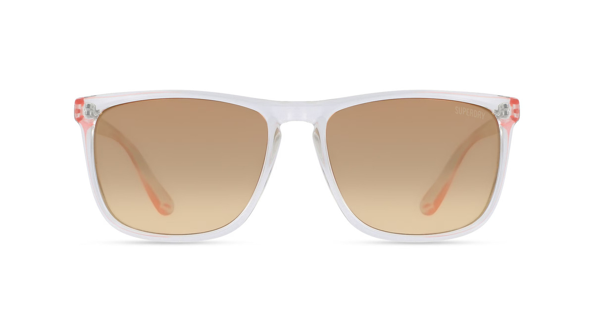 Superdry SHOCKWAVE Sonnenbrille, Vollrand, Quadratisch, Kunststoff, Transparent, Unisex - Bild 1