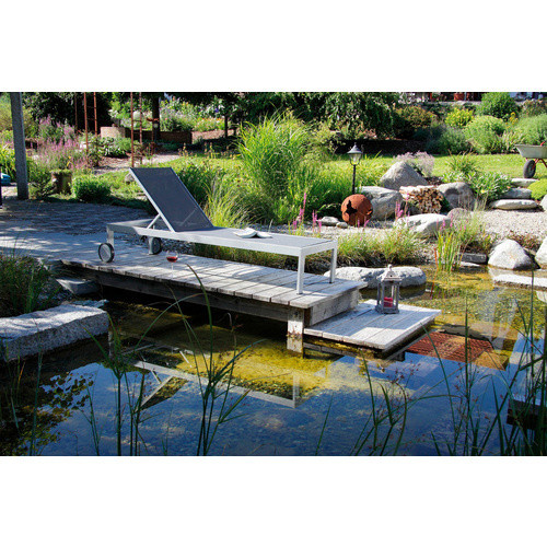Acamp Klappliege Rimini in Weiss mit Aluminiumgestell und Acatex-Gewebe, B/T/H: 198 x 60 x 35 cm - Bild 3