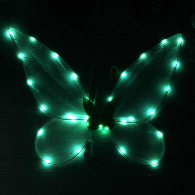 MonymaVigo Cosplay Kostüm LED Leuchtende Feenflügel, Schmetterlings-Feenflügel, Prinzessin, Engelsflügel - Bild 1