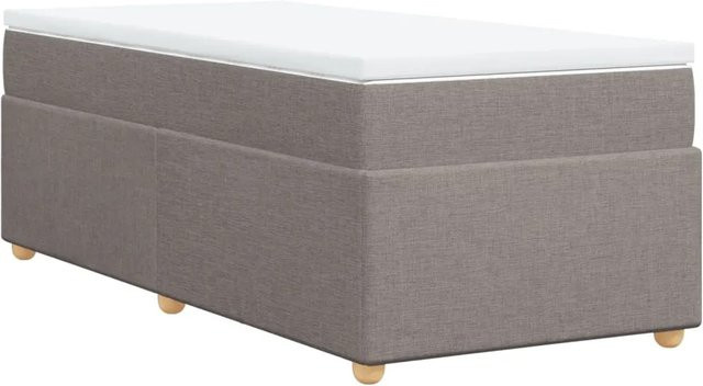vidaXL Boxspringbett mit Matratze Hybrid-Design in Taupe, B/T: 100 x 200 cm - Bild 1