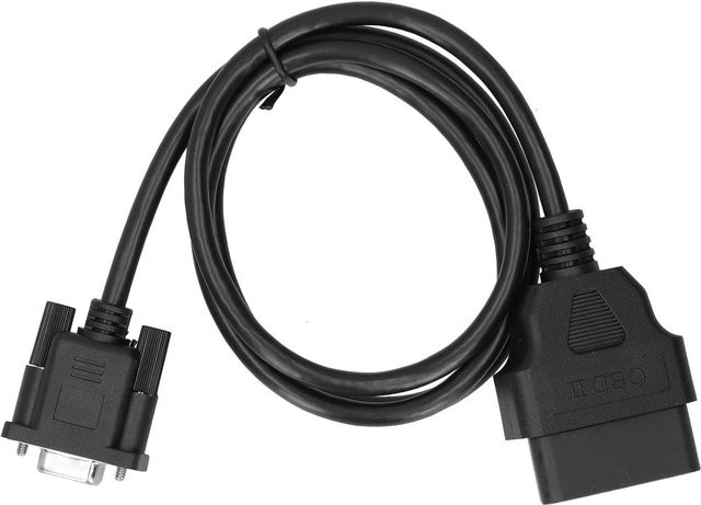 TOMTOP OBD2 zu RS232 DB9 Auto Diagnose Interface Adapter Verlängerungskabel in Schwarz - Bild 1