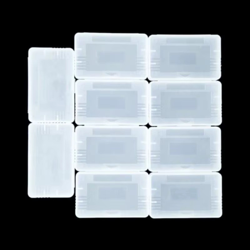 10er Set KOQZM Schutzhüllen aus Kunststoff für Game Boy Advance Spiele, transparent, B: 6,5 cm, T: 4 cm, H: 0,8 cm - Bild 3