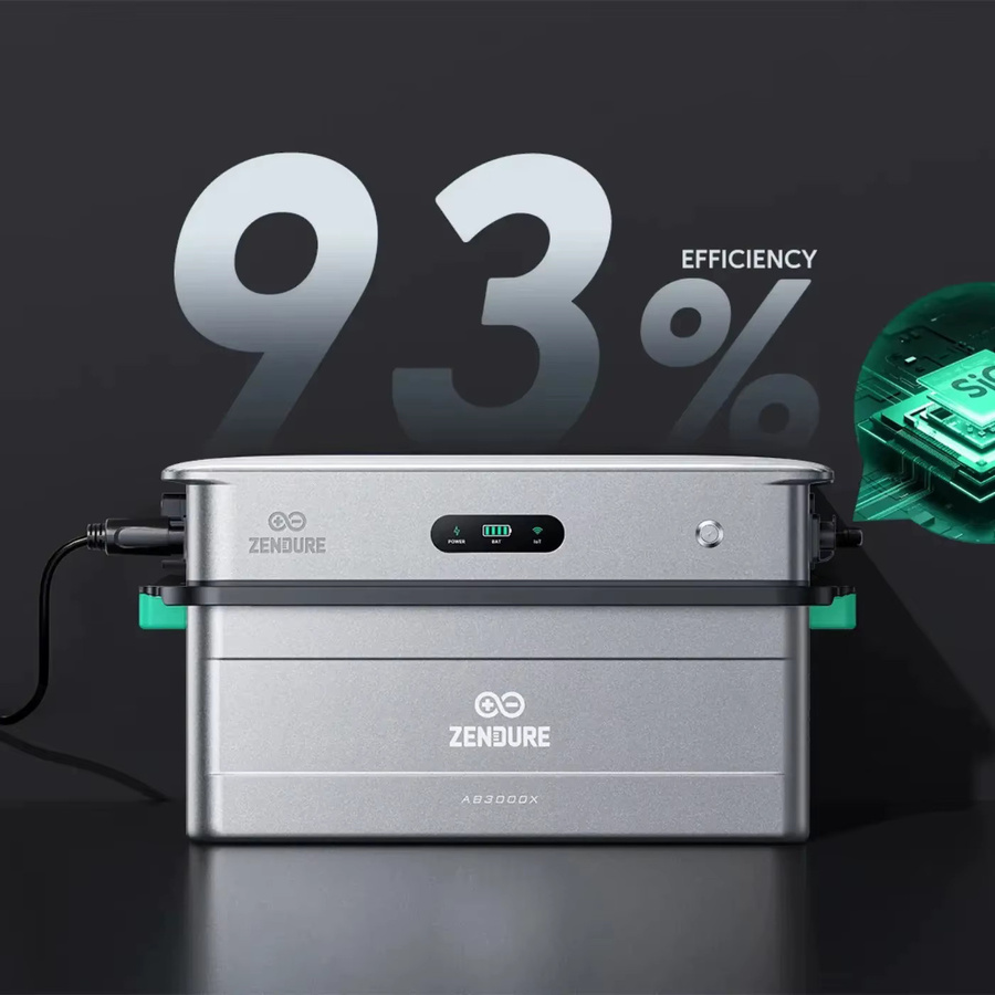 Zendure SolarFlow AB3000X Erweiterungsbatterie 2880Wh LiFePO4 Add-on in Schwarz und Grau - Bild 3
