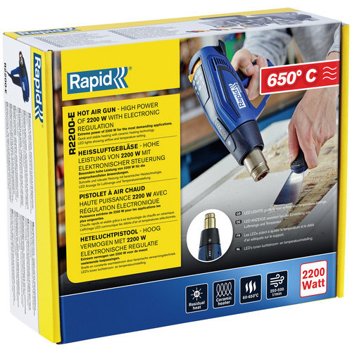 Rapid Heißluftgebläse R2200-E in Blau mit 2200 W und 3 Temperaturstufen - Bild 3