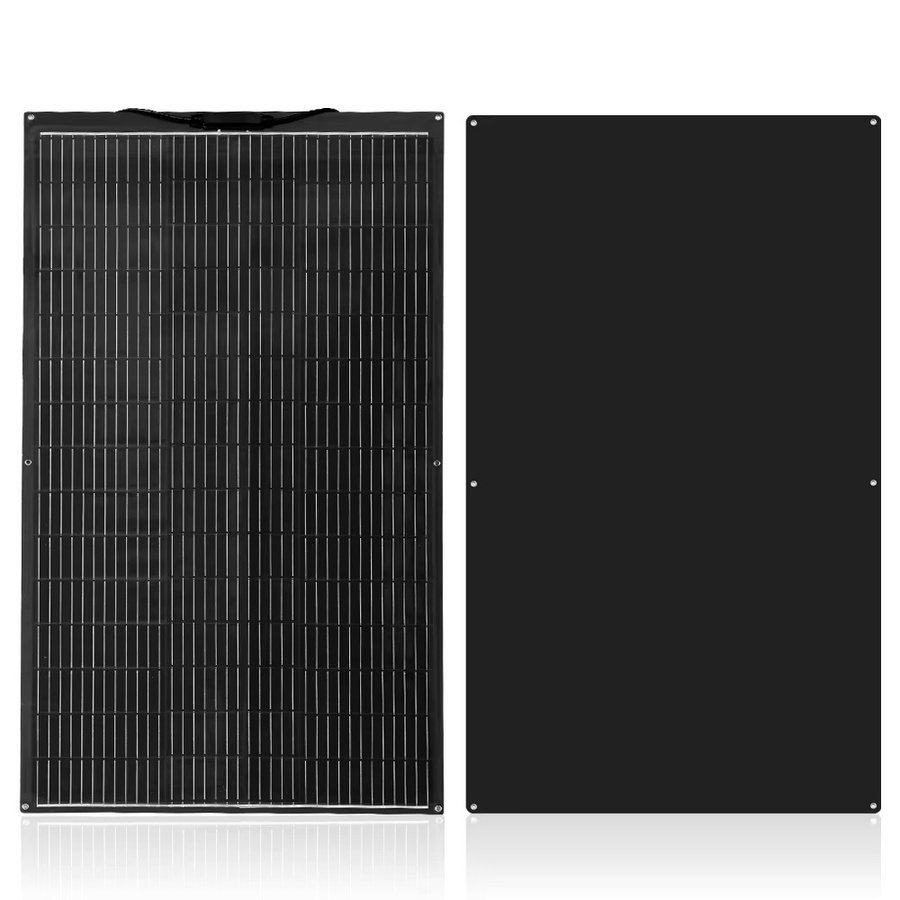BOGUANG Flexibles Monokristallines Solarpanel in Schwarz für Camping, Haus und Wohnmobil, Wasserdichtes Solarmodul für 12V und 24V Systeme - Bild 2