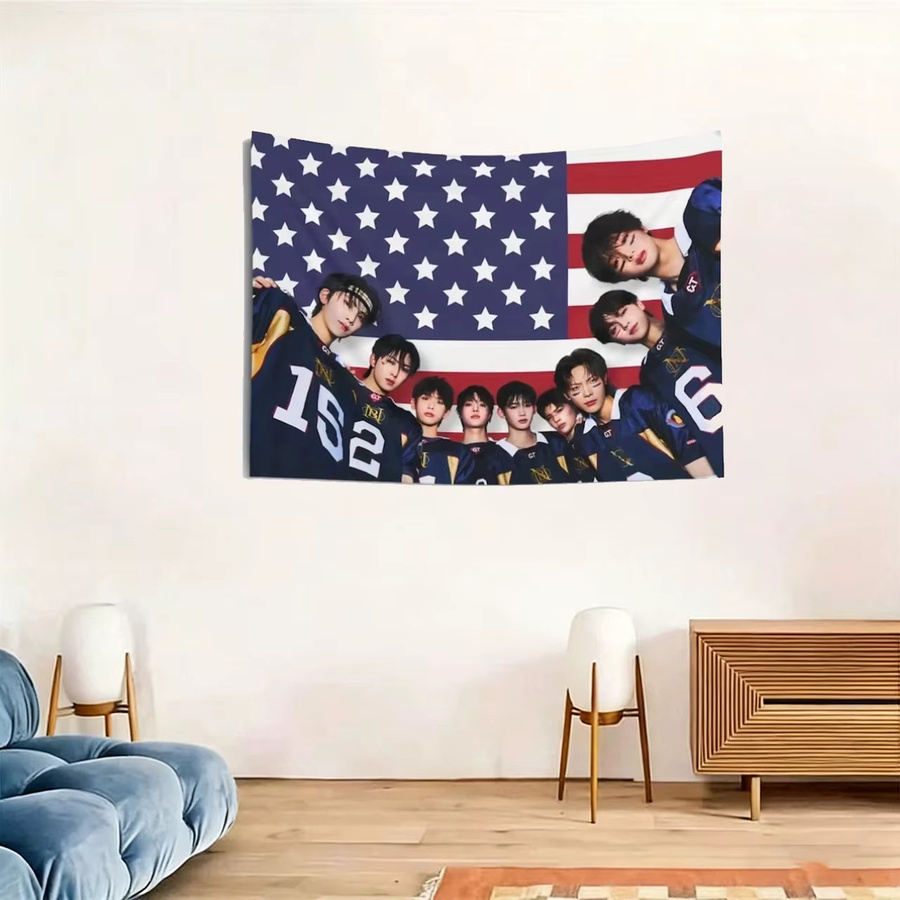 Andteam Merch Wandteppich mit amerikanischem Flaggen-Design in Multicolour, B/H: 60 x 40 cm - Bild 4