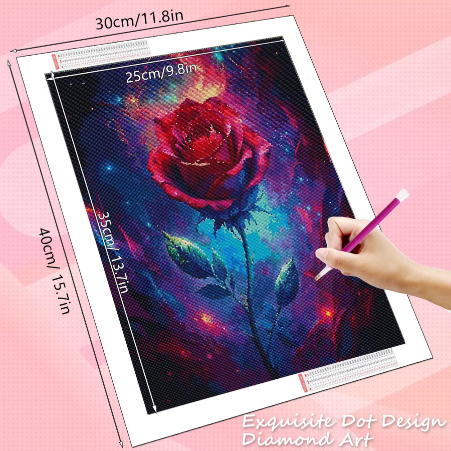 HUACAN Diamond Painting Rosenblüten, Mosaik Komplettset, ab 14 Jahren - Bild 2