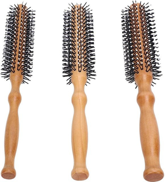 TOMTOP JMS Haarbürste, 3 Stück, Rund, Holz, Antistatisch, Unisex - Bild 1