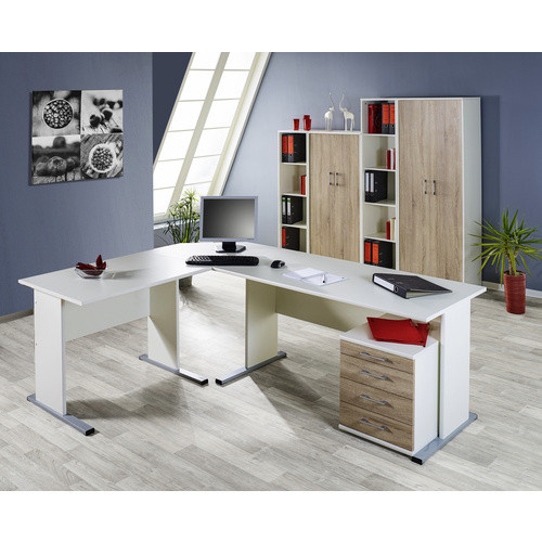 SCHILDMEYER Schreibtisch Serie 200 in Weiss, B/T/H: 90 x 65 x 74,2 cm - Bild 1