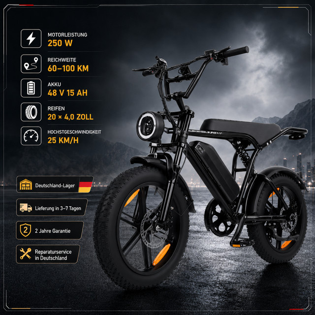 Sinaopus E6 20 Zoll Fatbike E-Bike, Elektrofahrrad für Erwachsene - Bild 1