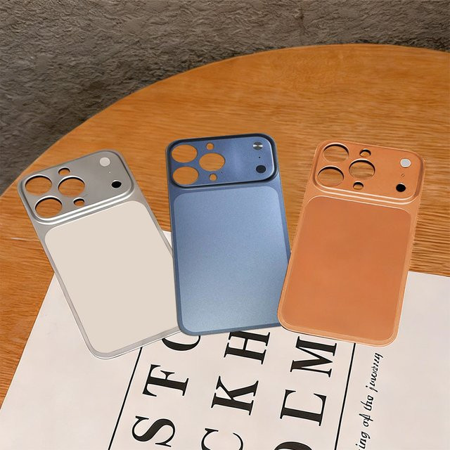 Original Rückseitenfolie für Apple iPhone 13 14 15 16 Pro Max und iPhone 17 Pro Max mit Großfenster in Orange Multicolour - Bild 1