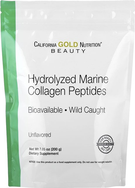 California Gold Nutrition Kollagenpeptide, hydrolysiert, geschmacksneutral, 200 g - Bild 1